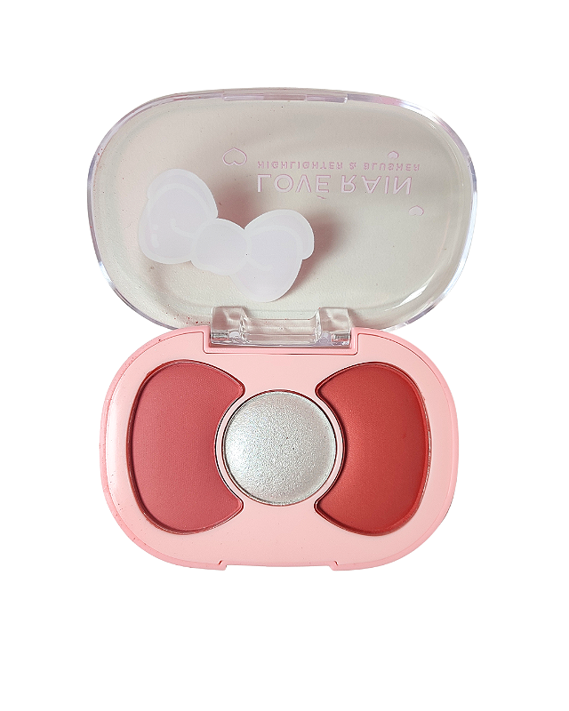 Paleta de Blush e Iluminador Love Rain - Cor C