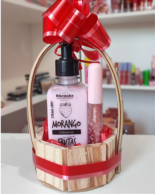 Cesta de Presente (Hidratante Corporal+ Gloss)