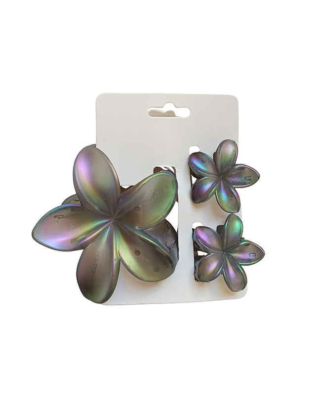 Kit de Presilha de Flor Furta Cor Preta