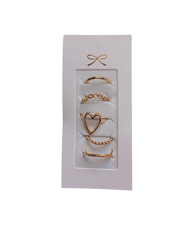 Kit de Anéis Dourado - Modelo A