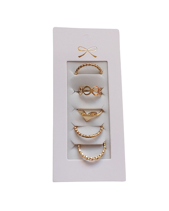 Kit de Anéis Dourado - Modelo B