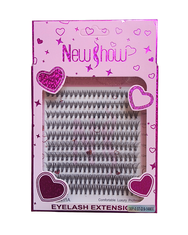 Cilios tufinhos 30P - Mix 9mm - 14mm