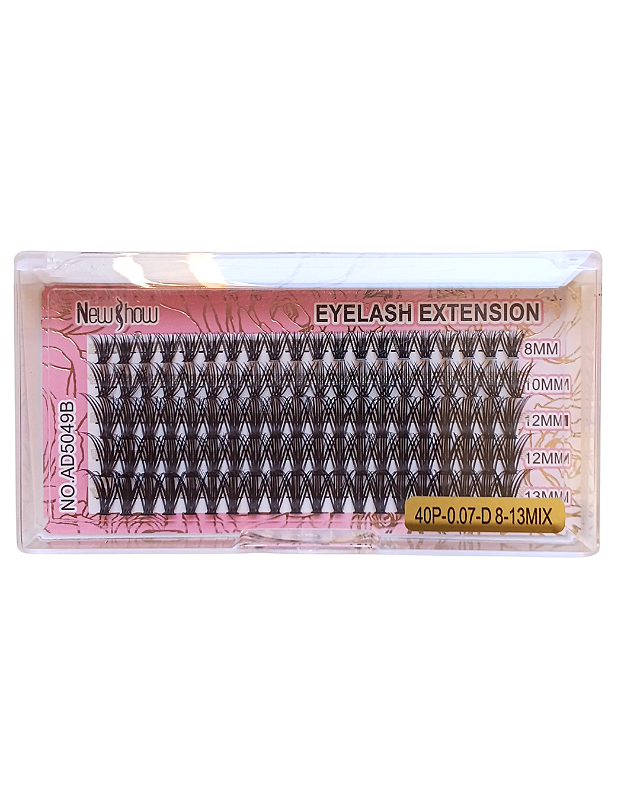 Cilios tufinhos 40P - Mix 8mm - 13mm