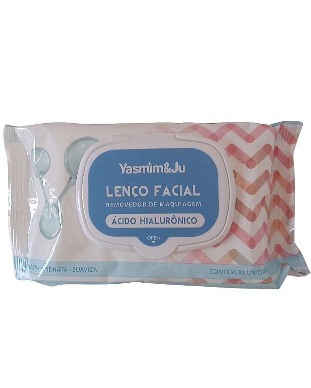 Lenço Facial Removedor de Maquiagem Ácido Hialuronico