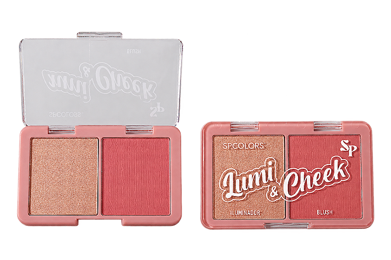 Paleta de Iluminador e Blush Sp Colors - Cor B