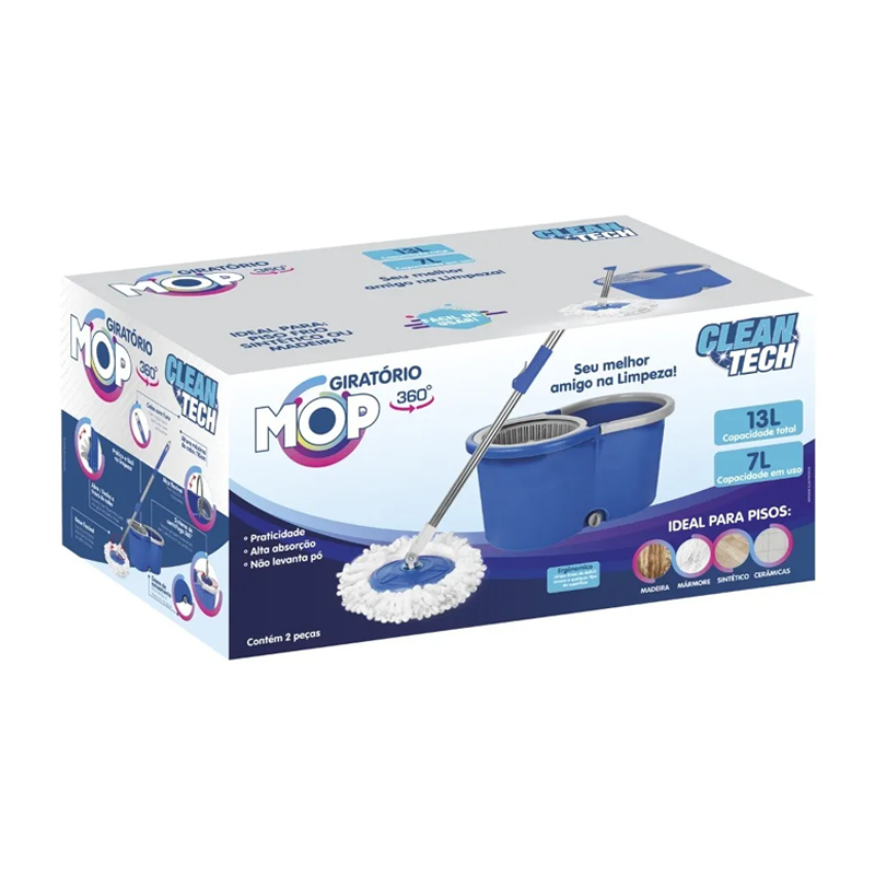 Mop Giratório 360 - 13L - Ideal Descartáveis