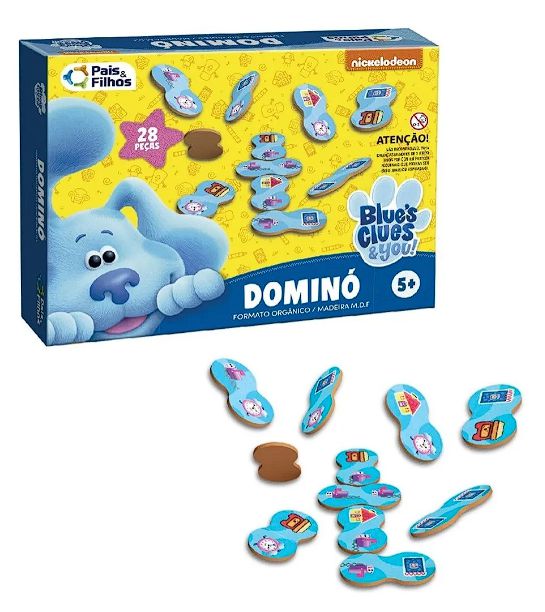 Dominó de Madeira Pingos Coloridos - Bumerang Brinquedos