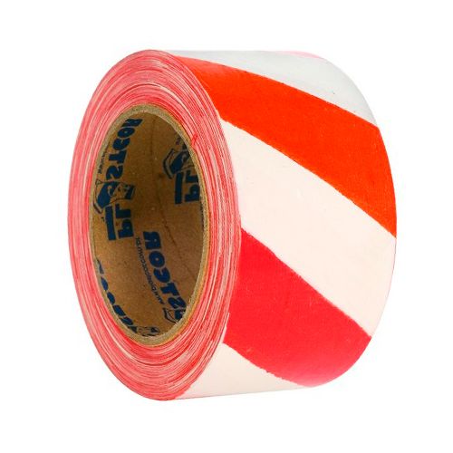 Fita Zebrada Laranja e Branca 200MT - PLASTCOR