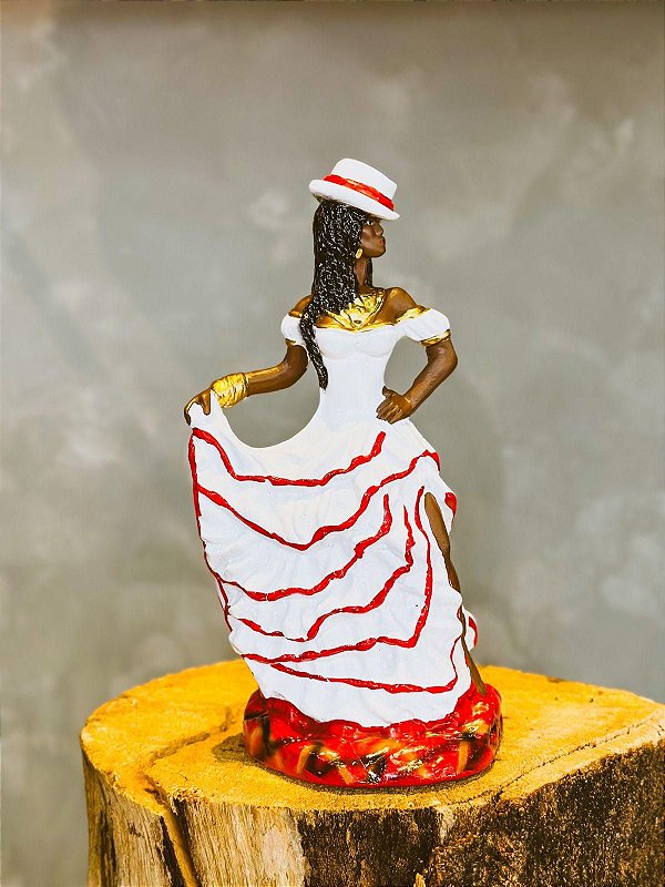 Imagem de Malandra Branca e Vermelha c/ chapéu Chamado de Fé