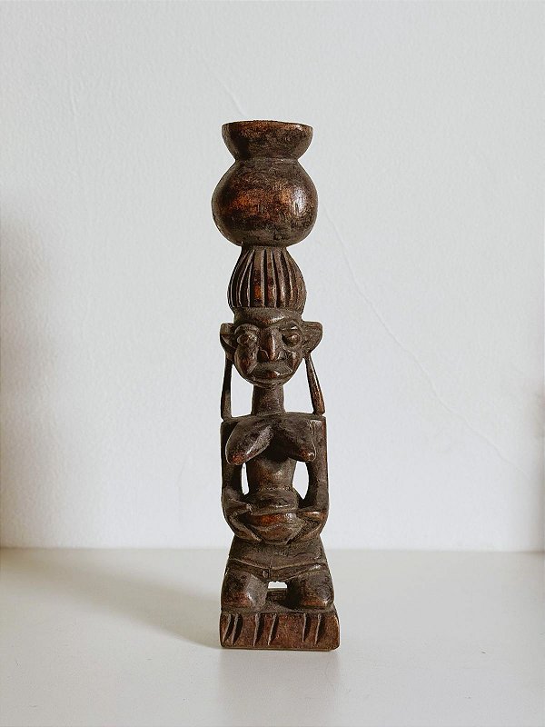 Imagem africana de madeira - Oxalá - Chamado de Fé
