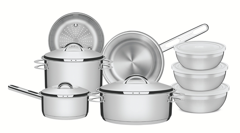 TRAMONTINA ACO INOX
 シュラスコ　BBQ 串 Jogo de Panelas Tramontina Solar em Aço Inox com Fundo