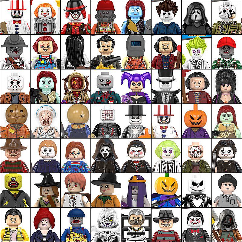 Conjunto com 56 Personagens Filmes Halloween - Cubo Nerd - O universo geek  em um clique.