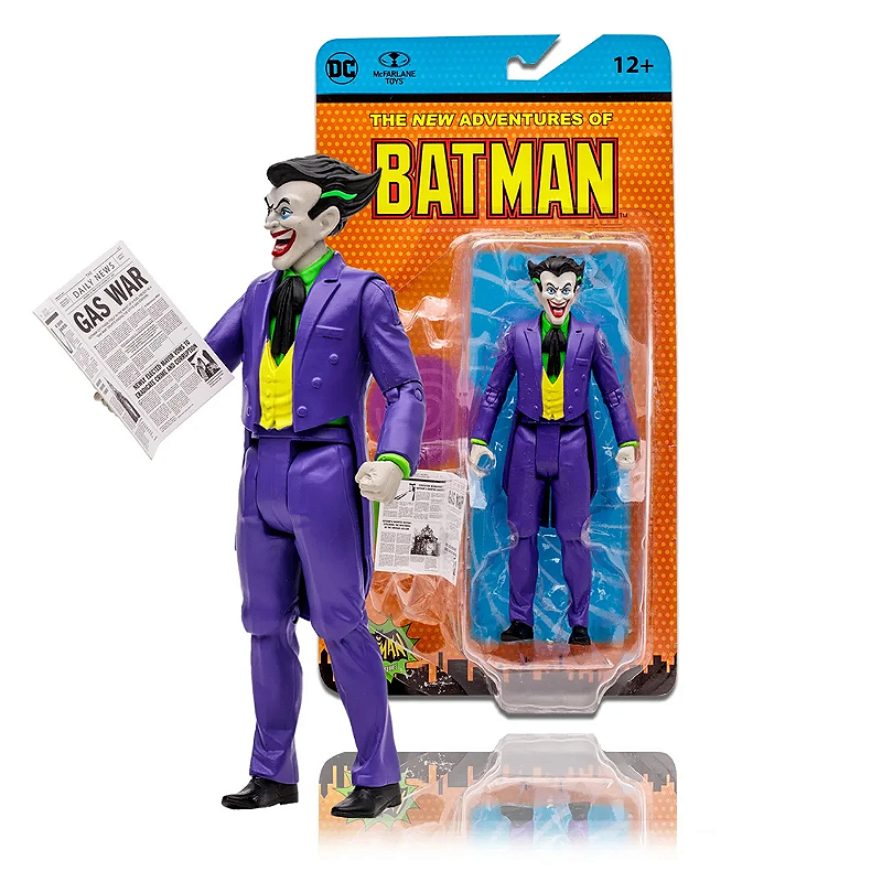 BATMAN THE JOKER フィギュア Action Figure The Joker Batman Retrô - McFarlane Toys - Cubo Nerd