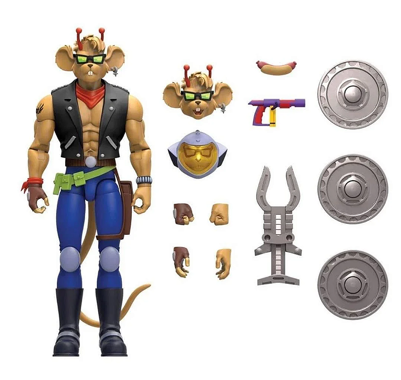 Action Figure Throttle Biker Mice From Mars - Original Nacelle
