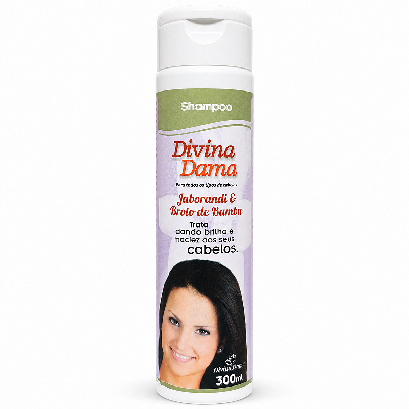 Divina Dama Shampoo 300ml - Jaborandi + Broto de Bambú - Divina