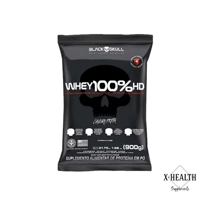 Whey 100% HD Refil 900g - BLACK SKULL