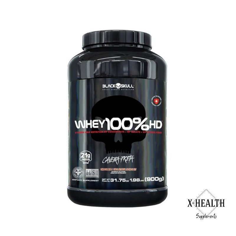 Whey 100% HD Pote 900g - Black Skull