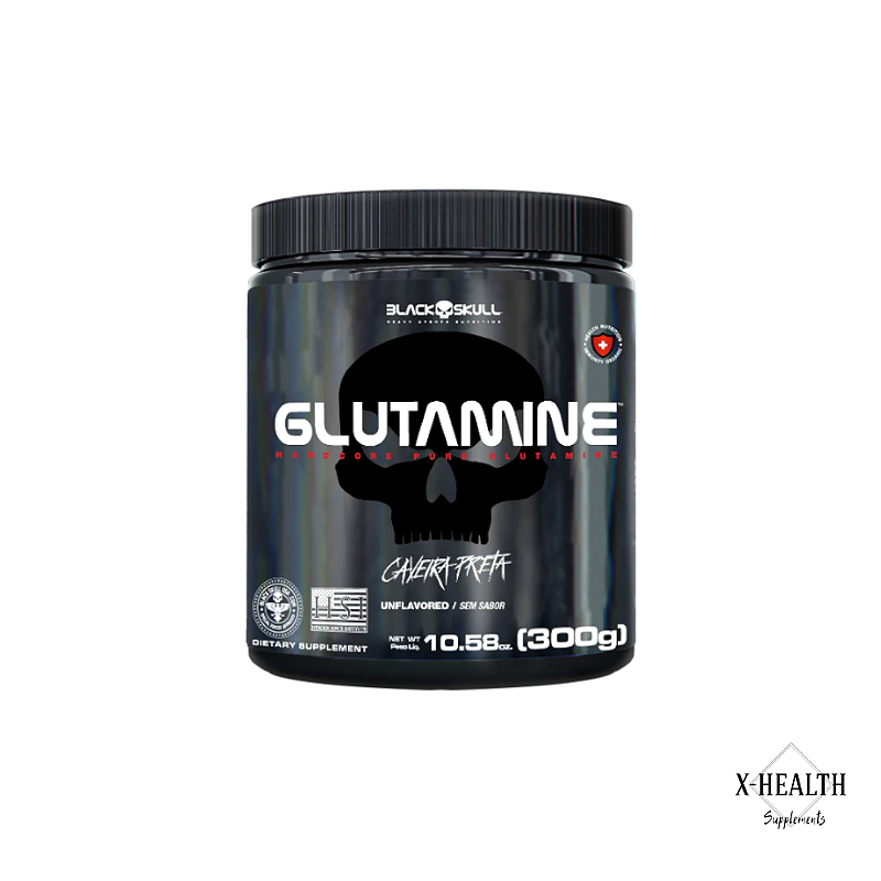 Glutamina 300g - Black Skull