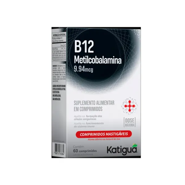 Vitamina B12 Ultra 9,94Mcg 60 Cápsulas - Katiguá