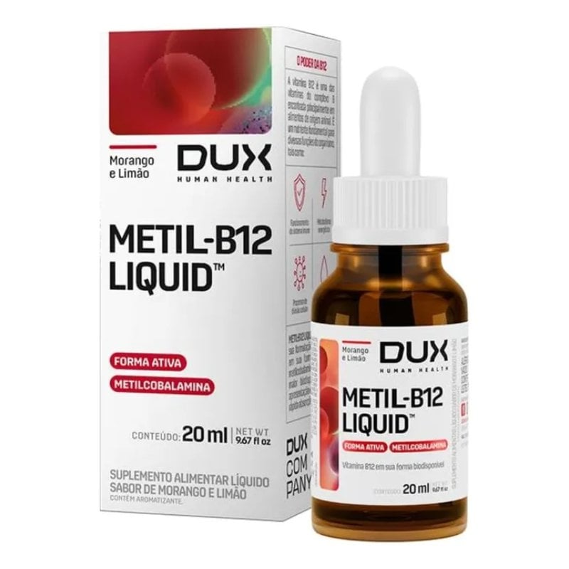 Metil-B12 Liquid 20ml Morango com Limão - Dux