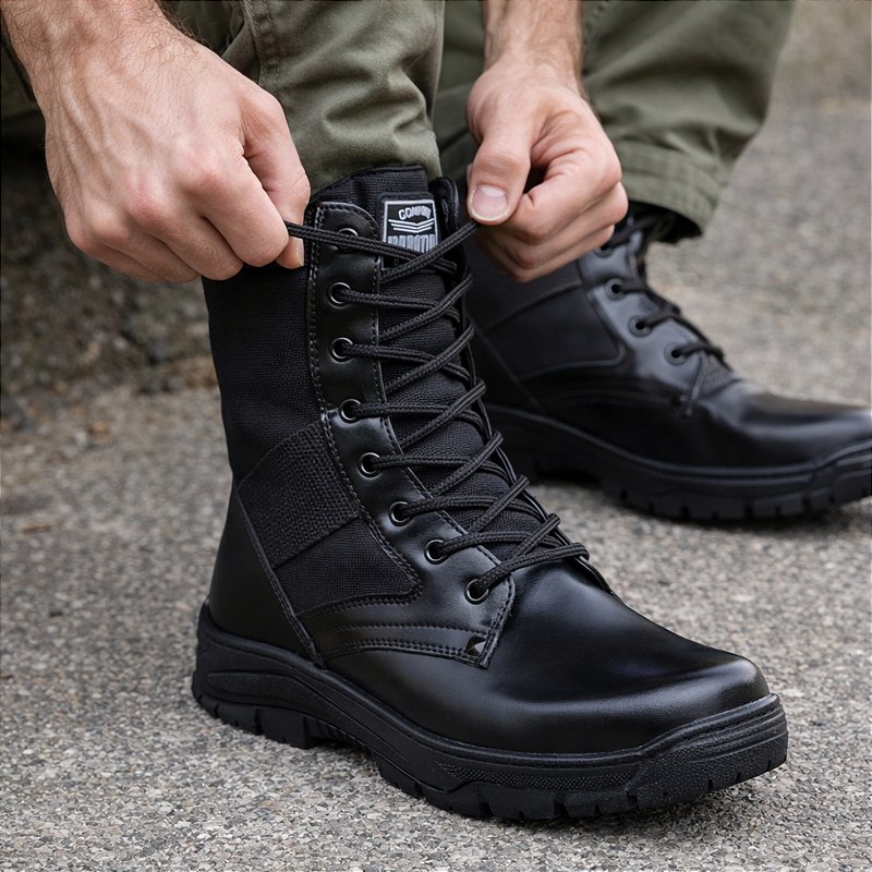 Bota Coturno Militar em Couro Marotto Bravo 8800