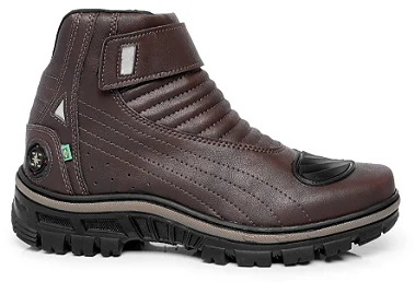 Bota Estilo Motociclista Couro Ecológico Detalhe Refletivo – Marotto Torque 8900