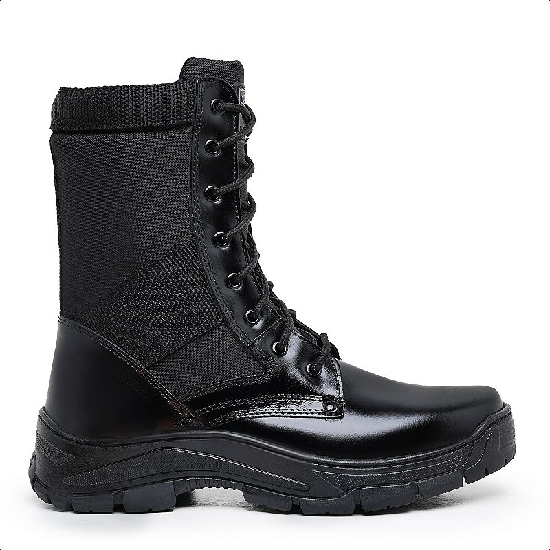 Bota Coturno Militar em Couro com Zíper Marotto Bravo 8800