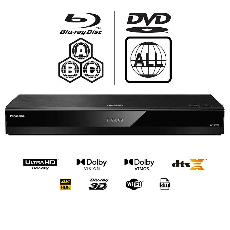 Blu-ray Player Panasonic UB820 Região Livre Modificado