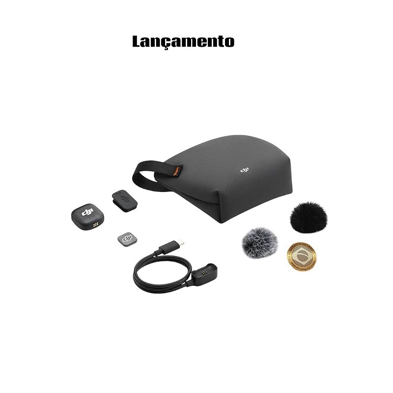 Microfone DJI Mic 3 Transmissor BR - Premier Drones - A Sua Loja
