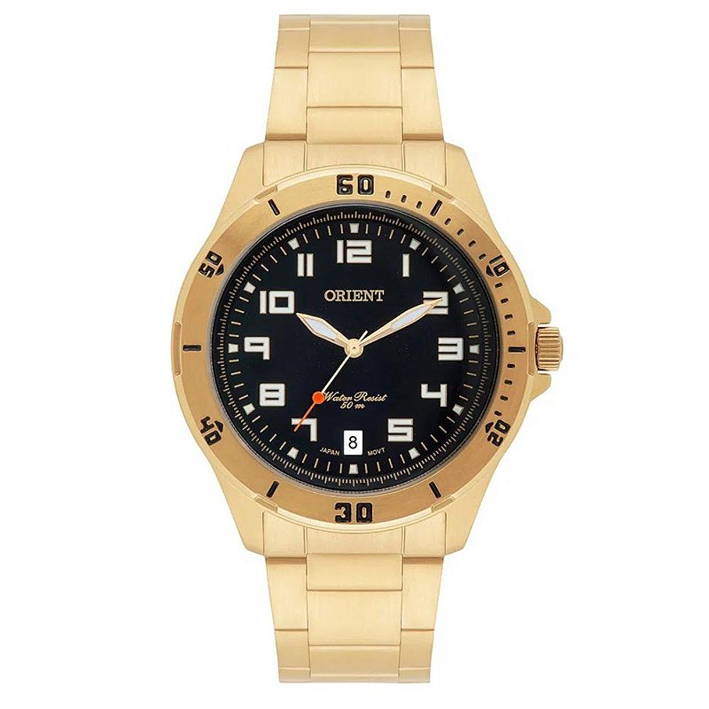 Relógio Masculino Orient Automático Dourado Mgss1105a P2kx