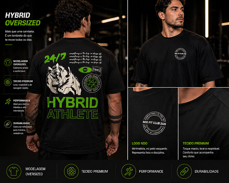 Camiseta Hybrid Oversized