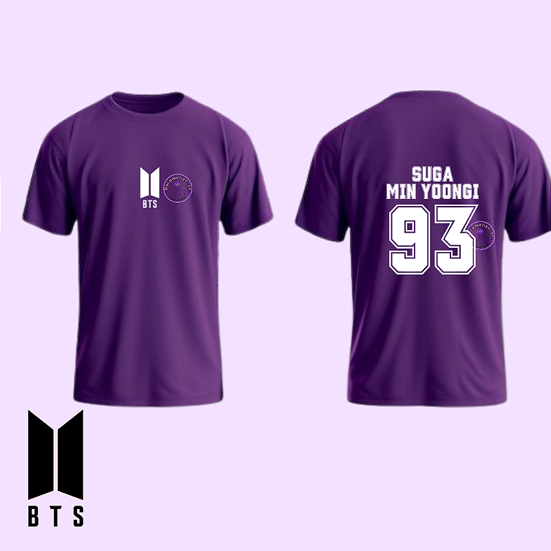 Camiseta BTS Edição Vintage – SUGA - Min Yoongi 93 - Doramelizese