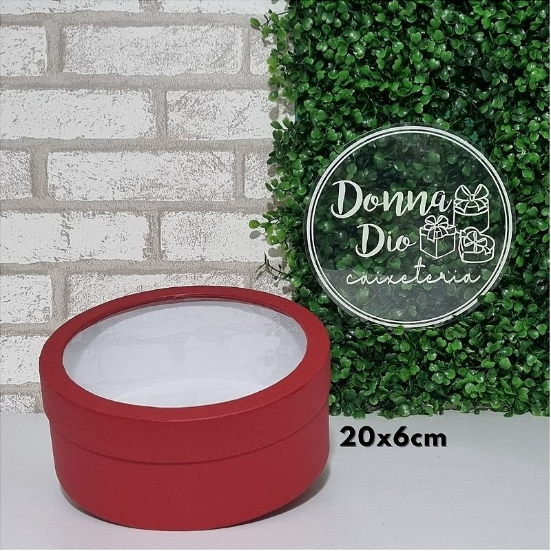 CAIXA VISOR REDONDA 20X6cm CARTONADA