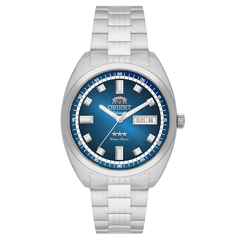 Relógio Orient 3 Estrelas Heritage YN6SS004 D1SX Azul - Relojoaria