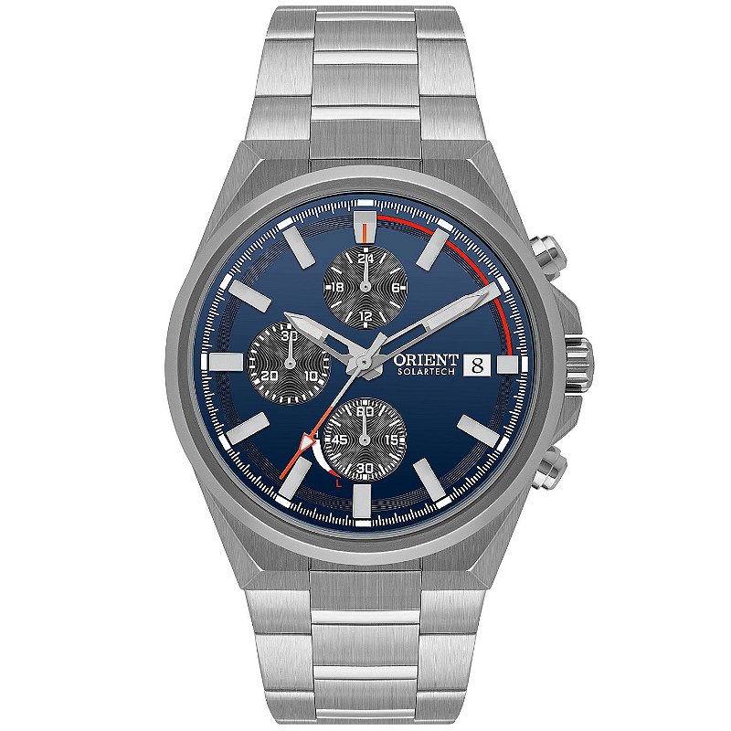 Relógio ORIENT Solartech Cronógrafo MBSSC299 D1SX - Relojoaria São