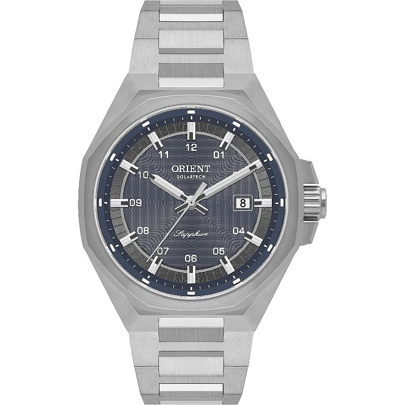 Relógio Orient Solartech Elegance MBSS1516 D2SX Safira 40mm