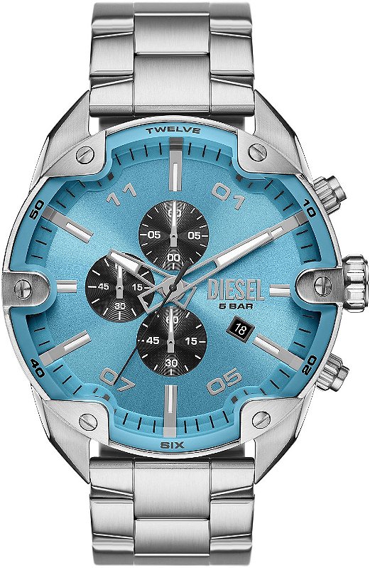 Relógio Diesel Spiked Cronógrafo Masculino Azul DZ4655B1 A2SX