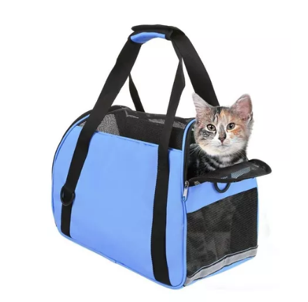 Bolsa ventilada para transporte de cães e gatos