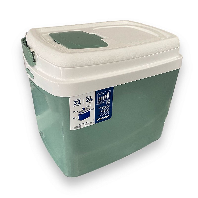 Caixa Térmica Tropical 32 litros fig green verde Soprano - Loja