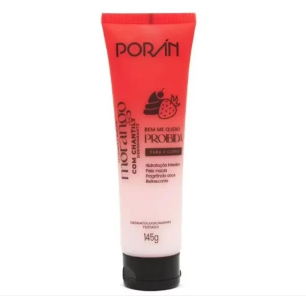 Hidratante Morango Com Chantily Rosto E Corpo 145g Porán