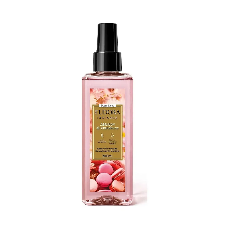 Desodorante Colônia Spray Perfumado Instance Macaron de Framboesa 200ml