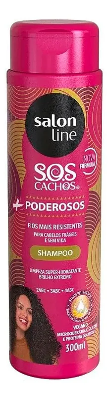 Shampoo SOSTratamento Cachos + Poderosos Salon Line 300ml