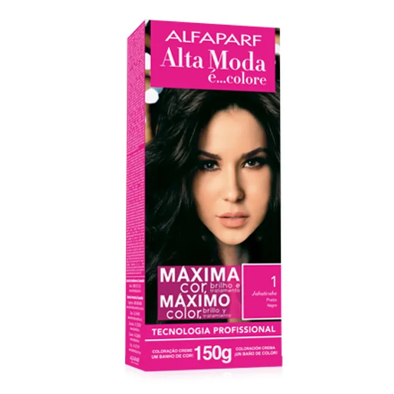 Alta Moda é... Colore Jabuticaba 1 Preto - Coloração Permanente 150g