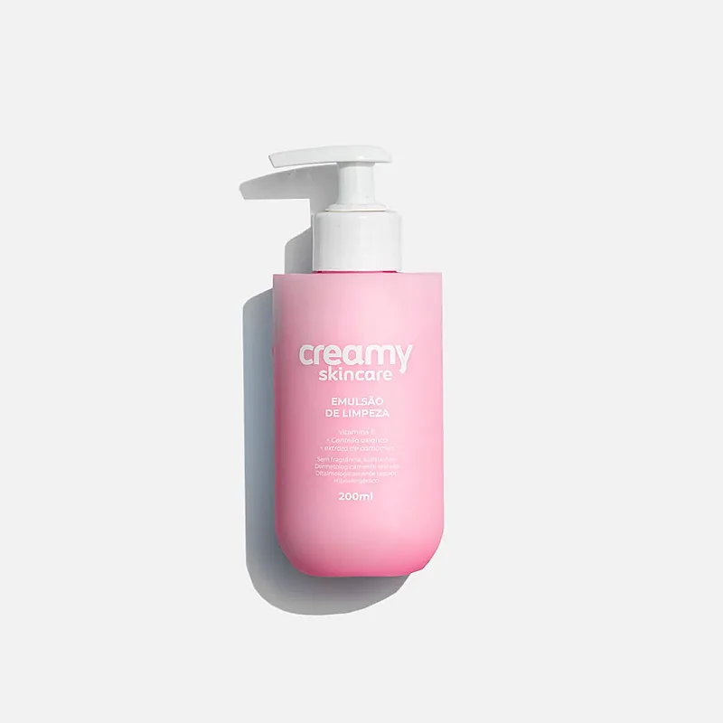 Emulsão de Limpeza Centella asiática + Vitamina E + extrato de camomila Creamy