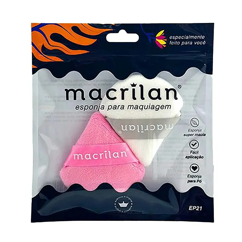 Esponja para Maquiagem Macrilan EP21 2 Unidades