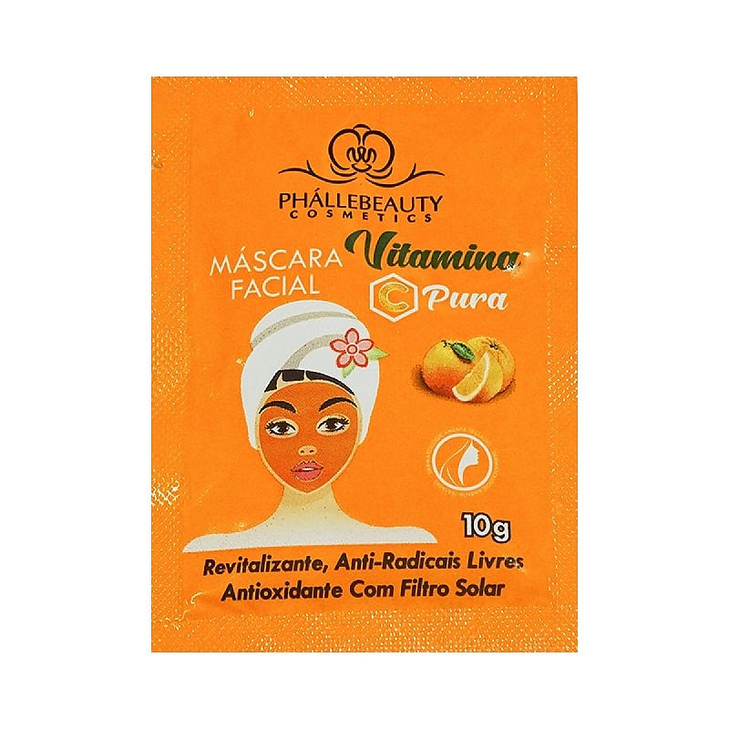 Máscara Facial Hidratante Vitamina C Phállebeauty
