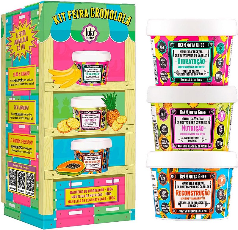 Kit Lola From Rio Cronograma Capilar Be(M)dita Ghee (3 Produtos)