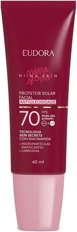 Protetor Solar Facial Antioleosidade FPS 70 Niina Skin 40ml
