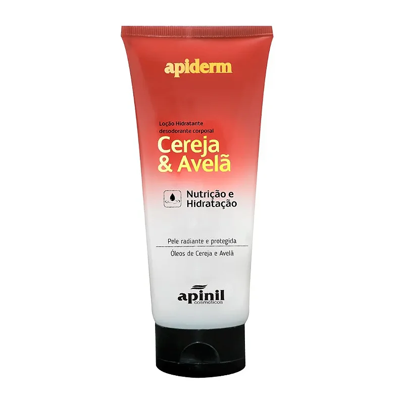 Apiderm Loção Hidratante Desodorante Corporal com Óleo de Cereja e Avelã 190g Apinil Cosméticos