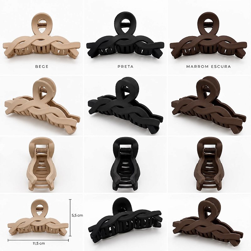 Presilha para Cabelo Trançada